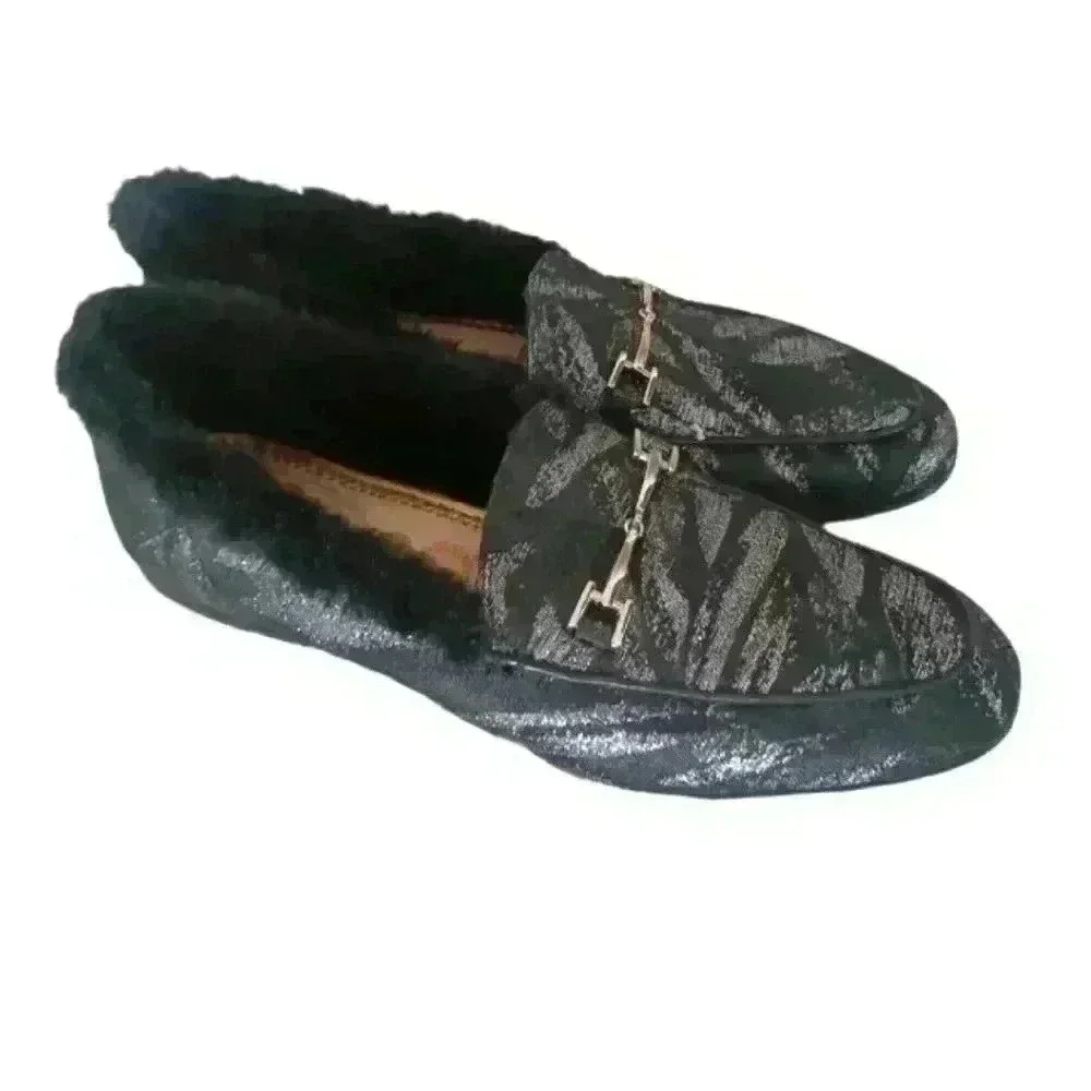 Sam Edelman Womens Loraine Faux Fur Loafer 8.5